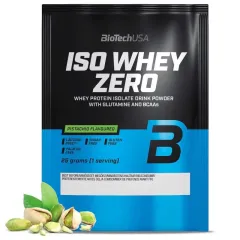 Proteína Aislada BioTechUSA Iso Whey Zero Sabor Pistacho 25g (Fórmula Premium Native Whey, Alta Pureza, Sin Lactosa)