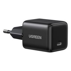 Cargador de Pared UGREEN 20W USB-C Power Delivery 3.0 Negro (Carga Rápida, Protección Inteligente)