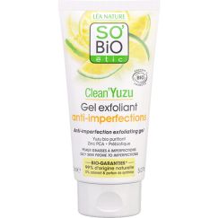Gel exfoliante natural anti imperfecciones Clean Yuzu SO'BiO étic