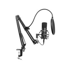 Kit de Micrófono USB Sandberg Streamer con Brazo Ajustable y Filtro Antipop (Grabación de Voz Superior, Estructura Metálica, Plug & Play)