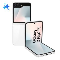 Smartphone Plegable Samsung Galaxy Flip7 FE 5G (256 GB, 8 GB RAM, Pantalla Dinámica de 6.7", FlexWindow, Libre) — White