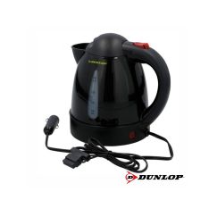 Hervidor de Agua Eléctrico Dunlop 0.8L 12V 150W (Tetera de Viaje Portátil con Conector para Mechero, Ideal para Coche y Caravana)