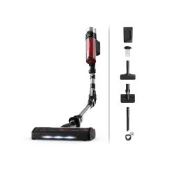 Aspirador Escoba Sin Cables Rowenta X-Force Flex 9.60 Animal Care RH2077WO (18.5V, 100 AW, 0.4L, Tecnología Ciclónica) — Negro y Rojo