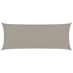 Toldo de Vela Rectangular vidaXL en HDPE 160 g/m² (2x5 m, Protección UV, Transpirable) — Gris Claro