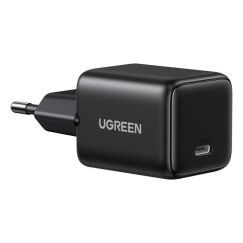 Cargador de Pared UGREEN 20W USB-C Power Delivery 3.0 Negro (Carga Rápida, Protección Inteligente)