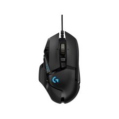 Ratón Gaming Logitech G502 HERO High Performance (Sensor HERO 25K, 11 Botones Programables, Pesos Ajustables, RGB Lightsync) — Negro