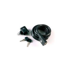 Candado de Bicicleta de Cable con Soporte Gurpil 10 x 1800 mm Negro (Cierre por Llave, Alta Flexibilidad)
