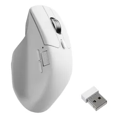 Ratón Inalámbrico Keychron M6 Dual-Mode (Bluetooth 5.1 / 2.4GHz / USB-C), Sensor PixArt 3395, 26000 DPI, 1000Hz — Blanco