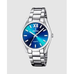 Reloj Festina Boyfriend para Mujer F20622/1 — Esfera Azul Sunray Metálica con Brazalete de Acero Inoxidable