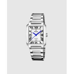 Reloj Festina On the Square F20679/1 para Mujer — Esfera Plateada y Caja Cuadrada de Acero Inoxidable
