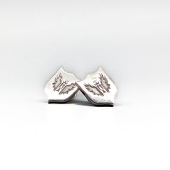 Aretes un par de escudos de plata S925 11.45g 19mm