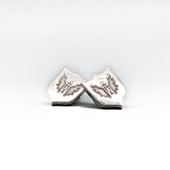 Aretes escudos de plata S925 11.55g 19mm