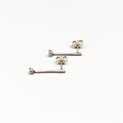 Pendientes de plata palo de golf S925 1.32g 22mm