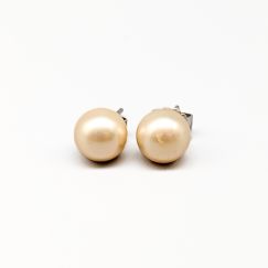 Aretes de perlas en Plata S925 3.3g 9mm