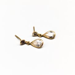 Pendientes de oro con piedras 18K 1.73g 19mm