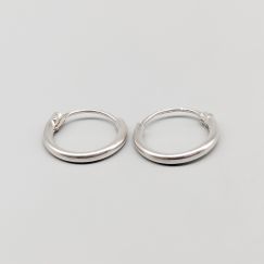 Aretes de argolla de plata S925 0.49g 13mm
