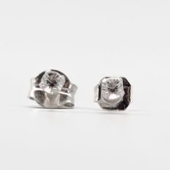 Brincos de Prata com Pedras S925 0.53g 3mm