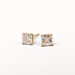 Aretes de oro con piedras 10K 0.62g 5mm
