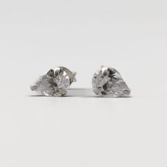Aretes de plata con Piedras S925 0.8g 7mm