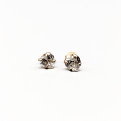 Aretes de plata con piedras S925 1g 7mm
