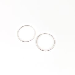 Pendientes criollas de plata S925 1.35g 30mm