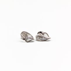 Pendientes de plata Corazón con Piedras S925 1.21g 12.5mm