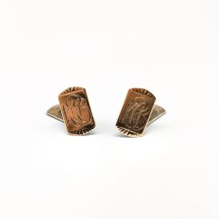Gemelos en Plata con Monograma S830 7.35g 17.9mm