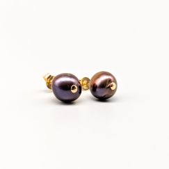 Aretes de Perlas en Oro con Perlas Cultivadas 18K 4.19g