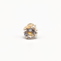 Pendiente Individual con Piedra en Plata S925 0.71g 7mm