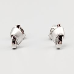 Aretes en Oro Blanco 18K 2.13g 10mm
