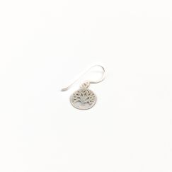 Pendiente individual Árbol en Plata S925 0.71g 24mm