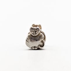 Dije de Plata Gato S925 2.64g 12mm