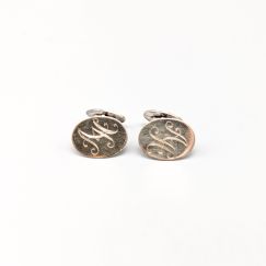 Gemelos en plata con monograma “AH” S830 7.47g 19mm