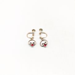 Broches en Plata con Piedras Rojas S830 2.11g 18mm