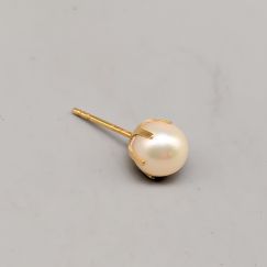 Pendiente de Perla Solitario en Oro 18K 0.78g 8mm