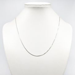 44.5cm Collar de cadena de caja de plata S925 1.9g