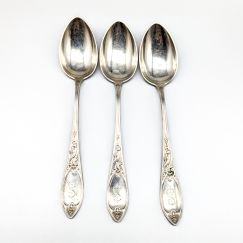 3 cucharas de mesa de plata S925 115.27g 19cm