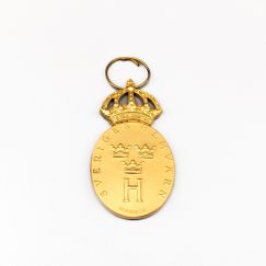 Medalla de Plata Dorada de la Guardia Nacional de Suecia S925 21g 46mm