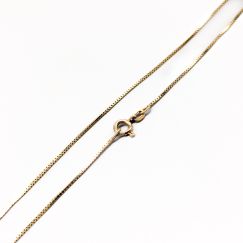 39cm Cadena de caja chapada en oro de Plata S925 1.55g