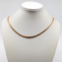 42cm Cadena de eslabones en X Dosificada Sin Barra en Oro 18K 12.77g