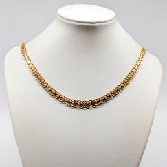 44.5cm Cadena X dosificada sin barra en Oro 18K 23.47g