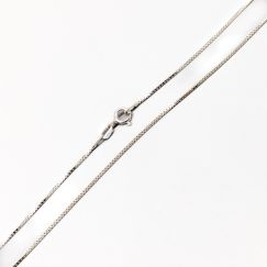 46cm Cadena de Caja de Plata S925 1.94g