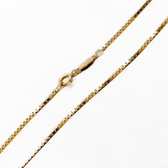 38.5cm Cadena de caja de Oro 18K 5.13g