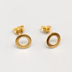 Pendientes en Plata chapada en oro S925 0.88g 8mm