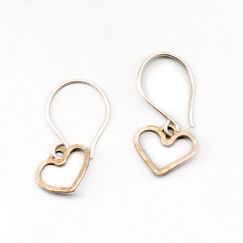 Pendientes en Plata Corazones S925 1g 27mm