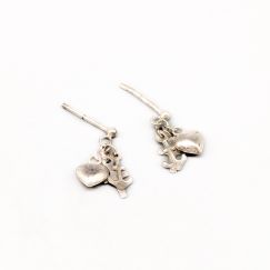 Aretes en Plata Fe Esperanza y Amor S925 1.06g 15mm