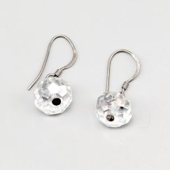 Pendientes en Plata con Piedras Blancas S925 2.33g 25mm