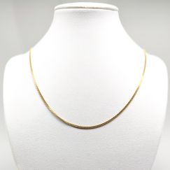 Cadena barbada de 61.5cm en Oro 18K 8.32g