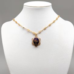 43cm Pulsera de fantasía en Oro con colgante de esmalte 18K 11.71g