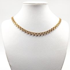 45.5cm Cadena Bismarck en Oro 14K 28.65g
